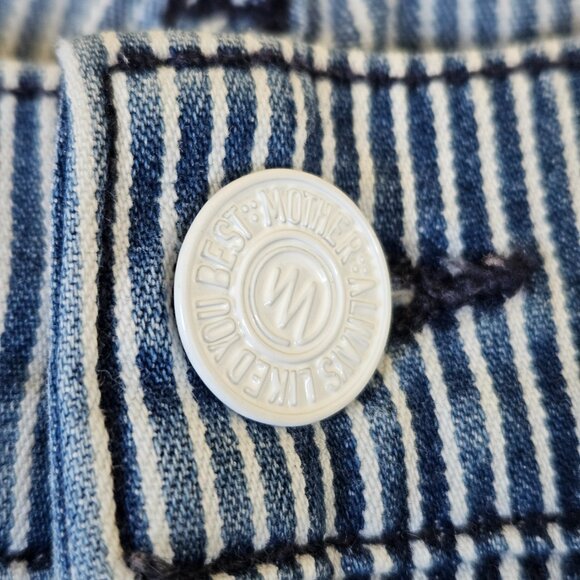Mother Women's The Vamp Skinny Jean On the Road Destroy Railroad Stripe Size 28 - Picture 9 of 16